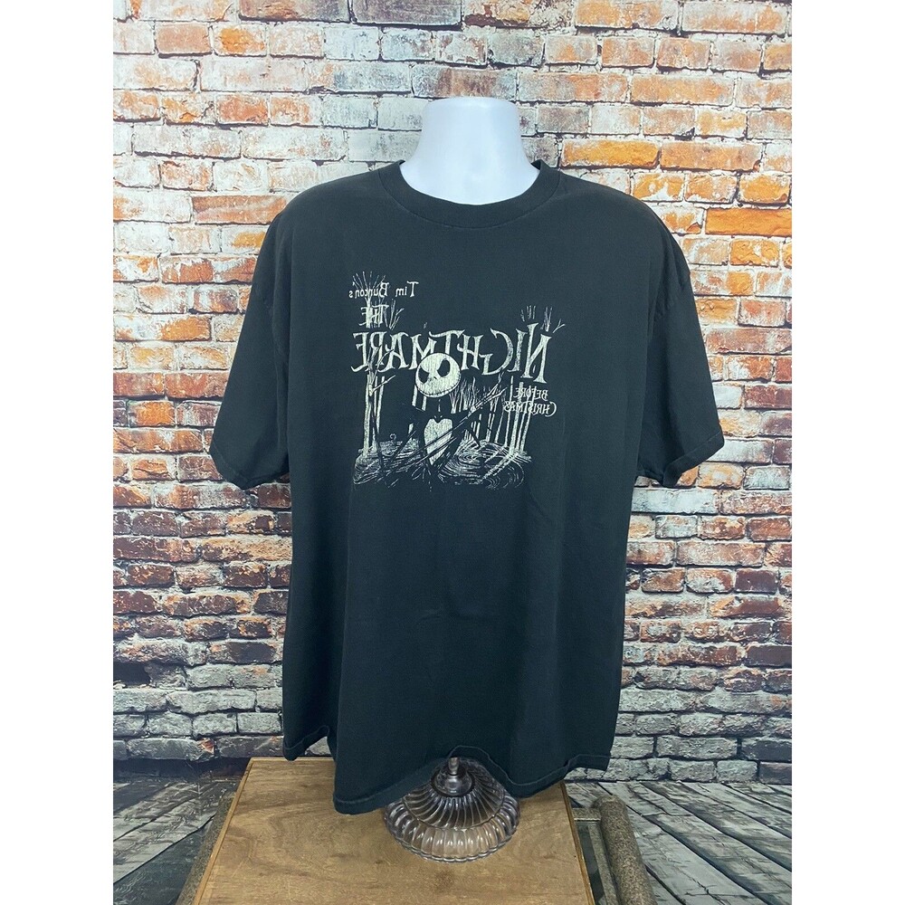 Tim Burton's Backwards Font The Nightmare Before Christmas Jack Skellington 2XL